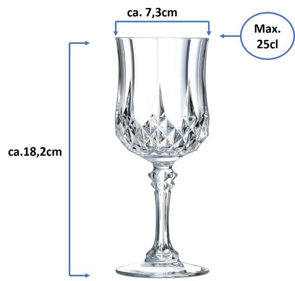 Longchamp Weingläser 25cl - 6 Stück